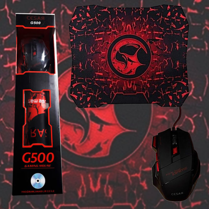 Ensemble Souris Gamer et Tapis - G500