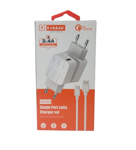 Charger DEKKIN 3.4A micro type c DK-6342 Charger DEKKIN 3.4A micro type c DK-6342