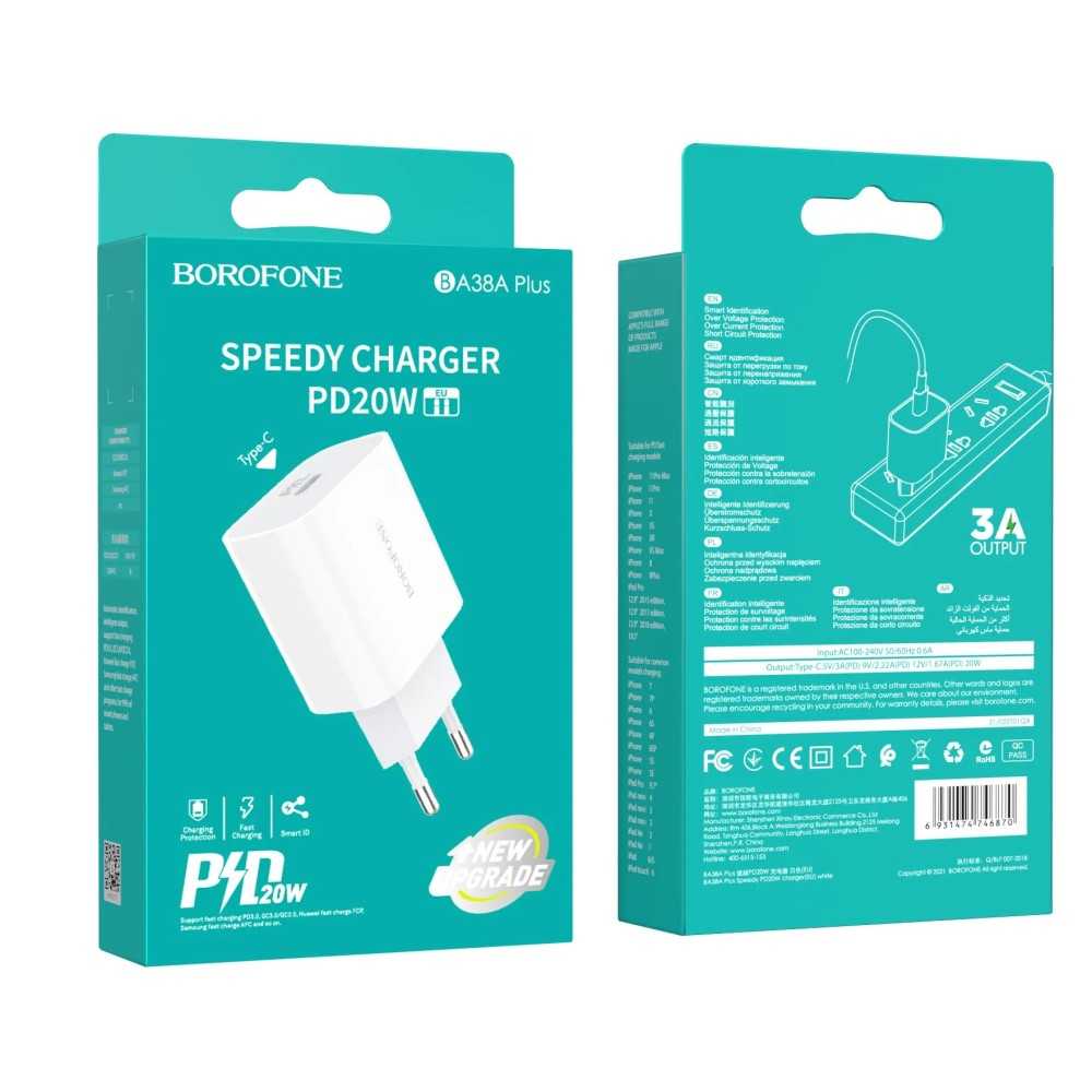 Tête Chargeur Borofone Type C BA38A Tête Chargeur Borofone Type C BA38A