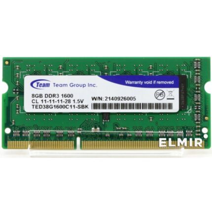 Barrette Mémoire TeamGroup SODIMM DDR3 8 Go 1600 MHZ