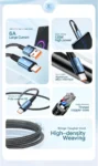 ELEKTRUM CABLE USB TO TYPE-C 120W-5V/6A 1M