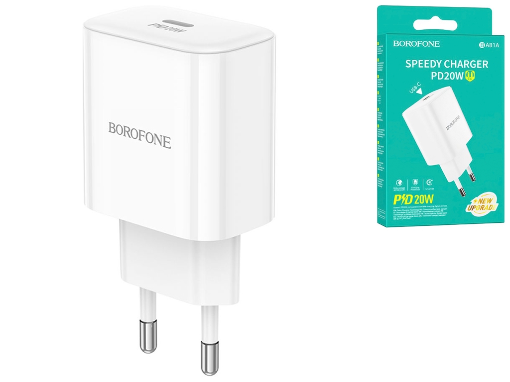 tete charger type C borofone BA81A 20W tete charger type C borofone BA81A 20W