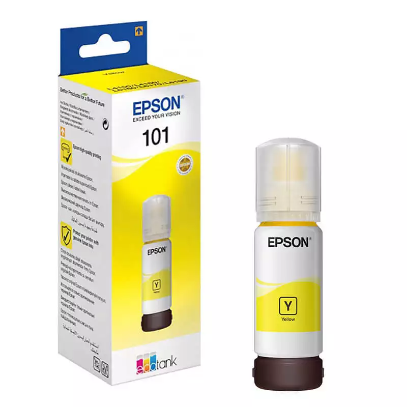 Bouteille Encre Adaptable EPSON 101 Jaune Bouteille Encre Adaptable EPSON 101 Jaune