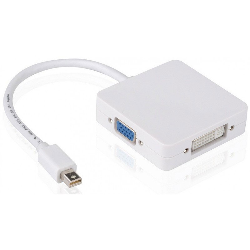 adaptateur-mini-displayport-vers-dvi-i-femelle-hdmi-femelle-et-vga-femelle cable ADAPTATEUR Mini DISPLAY PORT- hdmi – Image 1