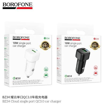11 tete charger voiture usb type c BOROFONE 18W BZ34 3.0 – Image 1