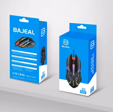 Souris Filaire USB Optique Bajeal D3 LED pour PC, Ordinateur de Bureau et Gaming