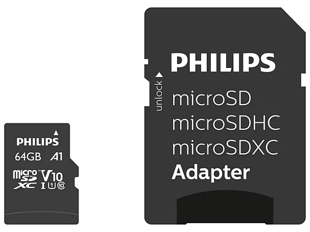 1307d0fe9e9a4ae49a50b0c600e7af21 carte memoire 64 G philips – Image 1