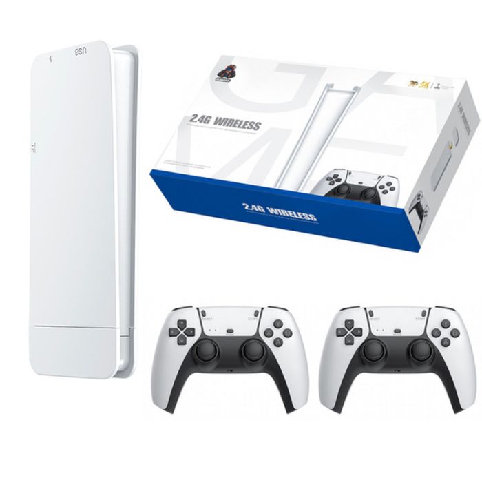console-de-jeux-game-stick-new-edition-3d-4k-blanc consol de jeux GAME BAD 2.4g WIRELESS – Image 1