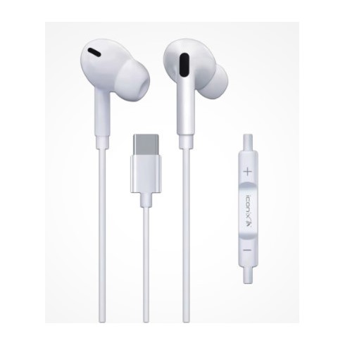 ecouteurs-iconix-type-c-hf1231-blanc ecouteur iconix Type-C 1233 c – Image 1