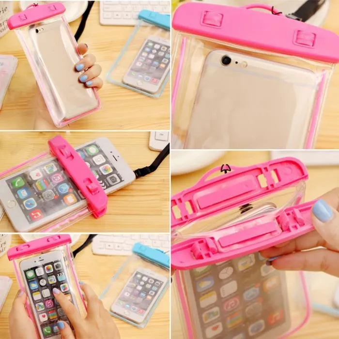 techstick-r-sacs-etanches-cellulaire-telephone-p pochette silicone water proof simple – Image 1